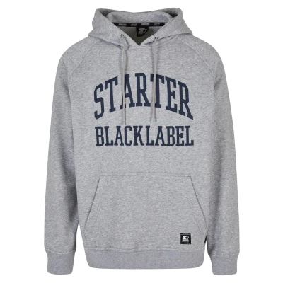 Abbildung von Starter Label Raglan Kapuzenpullover, Herren, Größe: Large, Heathergrey