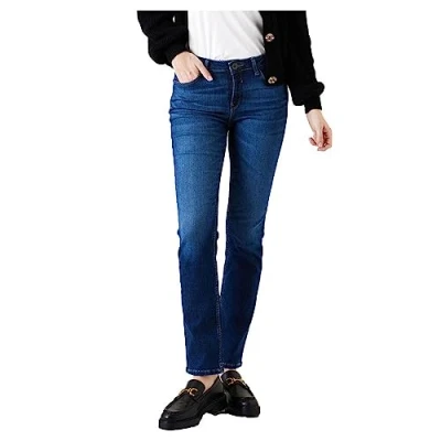 Abbildung von Garcia Damen Denim Jeans, Celia Straight Fit, 248/30 1792, Dark Used, W36L30