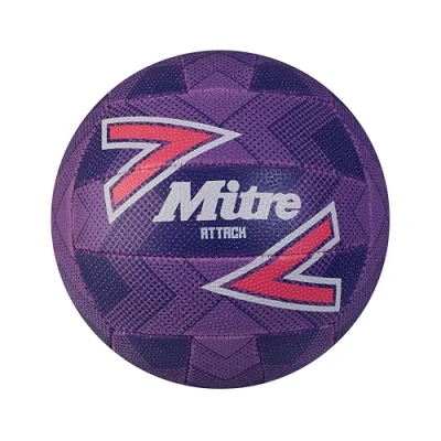 Abbildung von Mitre Attack Fußball für Unisex Erwachsene, Lila/Rosa/Weiß, 4
