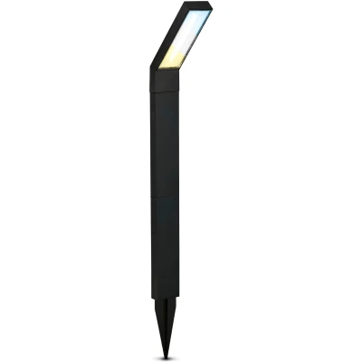 Abbildung von BRILONER Solarlampe für Außen mit Dämmerungssensor, Spritwasserschutz, einstellbar von warmweiß bis kaltweiß, Außenlampe, Standleuchte, Wegeleuchte, Pollerleuchte, 66x50x12,5 cm, Schwarz