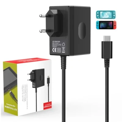 Abbildung von YCCSKY Netzteil für Switch/Switch OLED, Ladegerät Switch Console Unterstützt TV Modus Schnelles Aufladen mit 15V/2.6A Laden PD Lite/Dock/Pro Controller