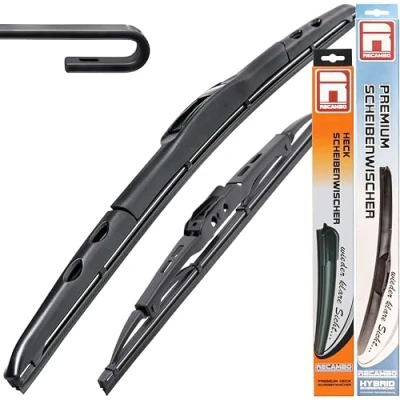 Abbildung von HYBRID Scheibenwischer FLEX AERO kompatibel für MB C Klasse T Modell S202 1993 2001 400mm / 600mm Premium Qualität Wischerblätter Set RECAMBO