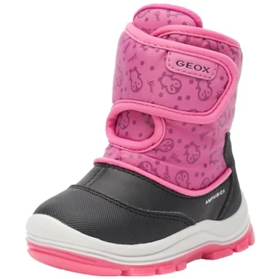 Abbildung von Geox Flanfil ABX Unisex Snowboot/Winterstiefel für Kinder, Größe: 23, Black/fuchsia Schuhe