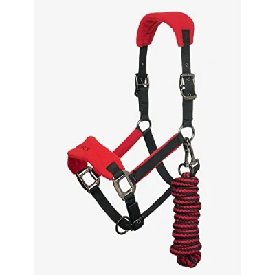 Abbildung von LeMieux Vogue Fleece Headcollar &amp; Rope Chilli Halfter, Cob