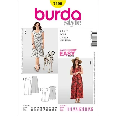 Abbildung von Burda Schnittmuster Sommerkleid, A Linie