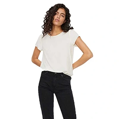 Abbildung von Vero Moda Vmbecca Plain Bluse, Damen, Größe: Large, Snow white
