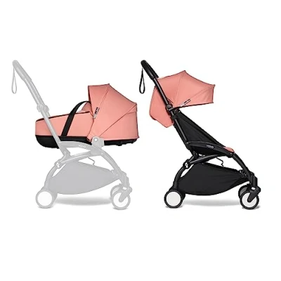 Abbildung von BABYZEN YOYO2 Kompletter Kinderwagen Inklusive YOYO Liegewanne (Ginger), Kinderwagengestell (Black) &amp; 6+ Textilset (Ginger) für Kleinkinder bis 22 kg