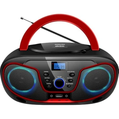 Abbildung von Silva Schneider MPC 19.4 USB CD Radio UKW AUX, CD, Schwarz, Rot, 1901851