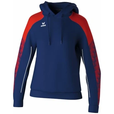 Abbildung von Erima Damen EVO STAR Kapuzenpullover (1072426), new navy/rot, 36