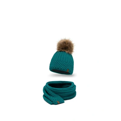 Abbildung von Vivisence SET Schal, Damen, Größe: One Size, Dark turquoise