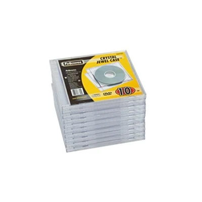 Abbildung von Fellowes Jewel Case Doppel Leerhülle für 2 CDs 10er Packung transparent