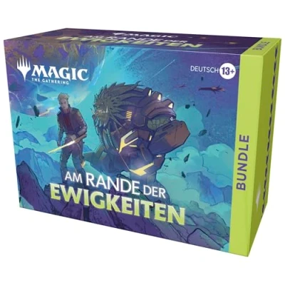 Abbildung von Magic: The Gathering Am Rande der Ewigkeiten Bundle (9 Play Booster, 30 Länderkarten, 1 Karte mit alternativer Illustration + Exklusives Zubehör) (Deutsche Version)