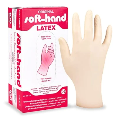 Abbildung von Softhand Latex Unt.handsch.unsteril pude 100 St