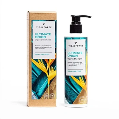 Abbildung von ULTIMATE ONION. Onion Shampoo mit 22 natürlichen und ökologischen Wirkstoffen Vollgepackt Vitaminen für das Haar ätherischen Ölen. Anti Haarausfall Frauen /