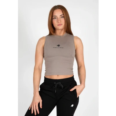 Abbildung von Gorilla Wear Livonia CROP Top, Damen, Größe: Large, Beige