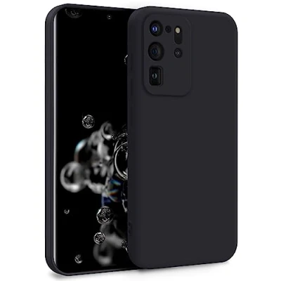 Abbildung von MyGadget Hülle für Samsung Galaxy S20 Ultra Zweilagige Handyhülle mit Kameraschutz Cover Innenfutter &amp; Silikon außen Schwarz