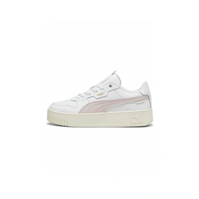 Abbildung von Puma Carina Street LUX Sneaker low, Damen, Größe: 35.5, White mauve mist gold Leder/synthetik