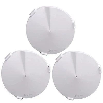 Abbildung von Wandhalterung Ständer Halter BECEMURU Stabilität ABS Schutzhülle Router Schutz mit Schraubendreher Kompatibel Deco M5/ P7 Ganze Startseite Mesh Wi Fi System (3 Pack)