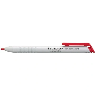 Abbildung von STAEDTLER 768N Lumocolor non permanent omnichrom Trockenmarker wasserlöslich, 3,0mm, rot, 1 Stück (1er Pack)