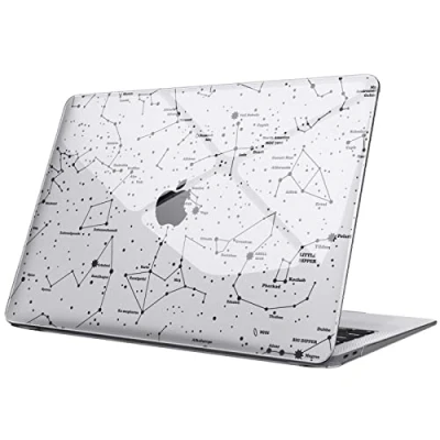Abbildung von Fintie Hülle kompatibel mit MacBook Air 13 (2018 2020 Version) A2337(M1)/A2179/A1932, Ultradünne Hartschale Schutzhülle Snap Case, Sternbild(Klar)