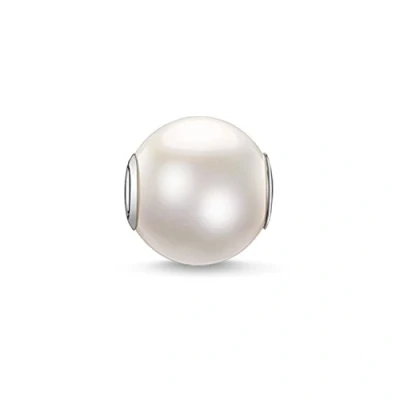 Abbildung von Thomas Sabo Damen Bead Karma Beads 925 Sterling Silber Süßwasserzuchtperle weiß K0083 082 14