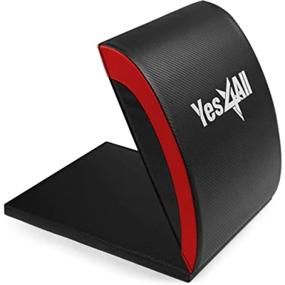 Abbildung von Yes4All Bauchmuskel Matte, Ab Übung Matte Core Trainer , Gymnastikmatte mit Steißbein Schutzpolster/Bauchkeil Bauchmatte Unterstützung für Abdominal Training, Sit Up Pad Bauch