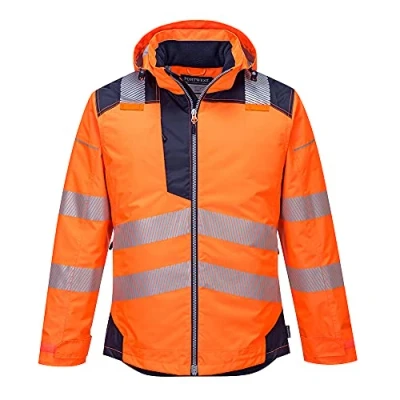 Abbildung von Portwest PW3 T400ONR4XL Warnschutz Winterjacke, hochsichtbar, Orange/Dunkelmarineblau, Größe 4XL