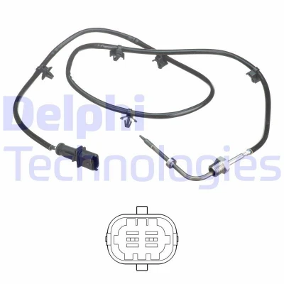 Abbildung von DELPHI TS30243 Sensor, Abgastemperatur OPEL: Corsa D Schrägheck