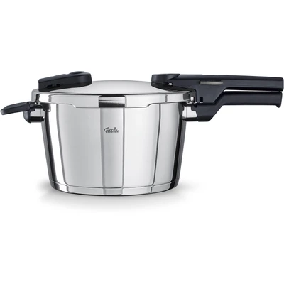 Abbildung von Fissler Vitaquick / Schnellkochtopf (6 L, Ø 22 cm) Edelstahl Dampfkochtopf, 2 Garstufen, Made in Germany Induktion