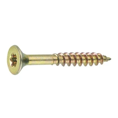 Abbildung von Connex Universalschrauben 3,5 x 40 mm 1 kg Großpack Senkkopf TX Antrieb Teilgewinde Gelb verzinkt / Schrauben Set im Beutel KL3213540