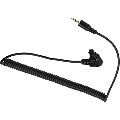 Abbildung von PHOLSY C8 Kamera Fernauslöser Anschlusskabel 2,5 mm Klinke (Kabel, Verbindungskabel) für Auslöser (z.B.Timer Fernauslöser) und Canon Kameras Ersatz Spiral Verbindungskabel 2.5mm N3