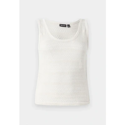 Abbildung von Pieces Pcagda Top, Damen, Größe: Small, Cloud dancer