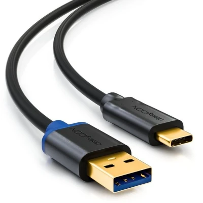 Abbildung von deleyCON 1m USB C Kabel Datenkabel Ladekabel 3.0 A zu Smartphone