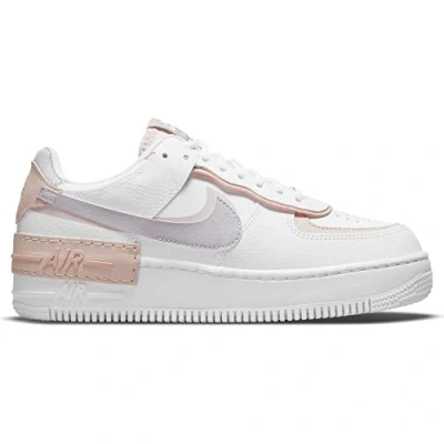 Abbildung von Nike Sportswear AF1 Shadow Sneaker low, Damen, Größe: 40.5, White/amethyst ash/pink oxford/rose whisper Leder/synthetik