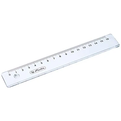 Abbildung von Herlitz 8700601 Lineal aus transparenter Kunststoff, 16 cm
