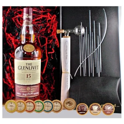 Abbildung von Geschenk Glenlivet 15 French Oak Single Malt Whisky + Glaskugelportionierer Edelschokoladen