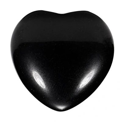 Abbildung von Morella Edelstein Herz Steinherz Handschmeichler, Schwarzer Obsidian in Herzform
