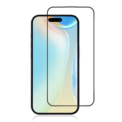 Abbildung von Skech Frontier Full Fit Tempered Glass kompatibel mit Apple iPhone 15 Pro [Kratzfeste Schutzfolie, Anti Fingerabdruck Beschichtung, 9H Härtegrad, 3D Touch, Bruchsicher] schwarz