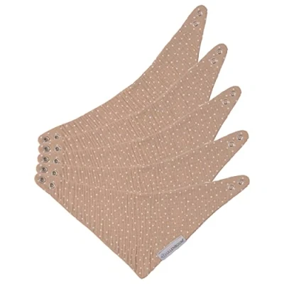 Abbildung von ULLENBOOM ® Dreieckstuch Baby 5er Set, Musselin Tuch in Sand (Made EU) Ideal als Halstuch und Lätzchen, 100% OEKO TEX Baumwolle schadstoffgeprüft, Für Jungen Mädchen