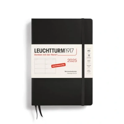 Abbildung von LEUCHTTURM1917 370541 Wochenkalender Medium (A5) 2025, Schwarz, Deutsch