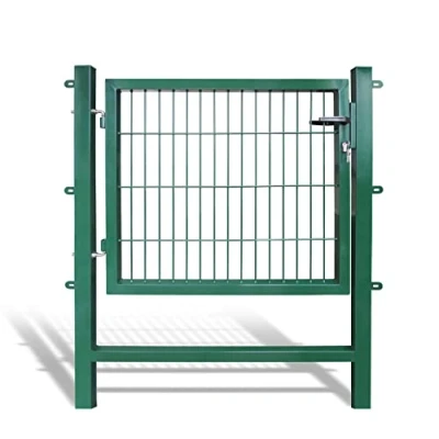 Abbildung von Arvotec Gartentor Easy (kein ausrichten der Pfosten notwendig durch Querverbindung !), BxH 1000 x 800 mm, grün Tor für Doppelstabmattenzaun komplett mit Pfosten, Montagematerial &amp; Schloss