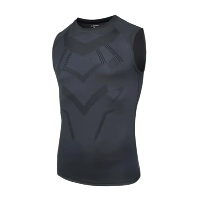 Abbildung von AMZSPORT Herren Kompressions Tanktop Ärmellos Funktionsshirts Baselayer Unterhemd Grau XL