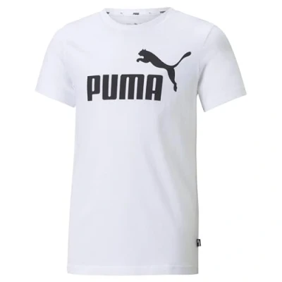 Abbildung von Puma LOGO TEE Unisex Tshirt print für Kinder, Größe: 164, white