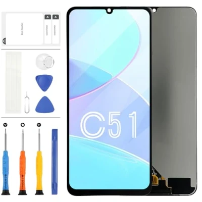 Abbildung von Ersatz LCD Display für Realme C51 4G RMX3830 Bildschirm Digitizer Touchscreen Montage Reparatursets