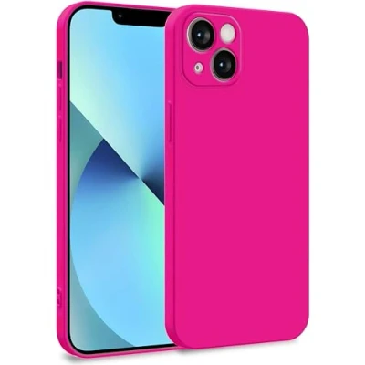 Abbildung von MyGadget Hülle für iPhone 13 Zweilagige Handyhülle mit Kameraschutz Cover Innenfutter &amp; Silikon außen Magenta Rot