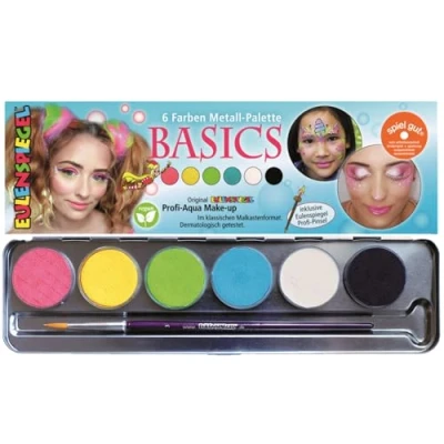Abbildung von EULENSPIEGEL Schminkpalette Basics 12 Farben Metall Palette