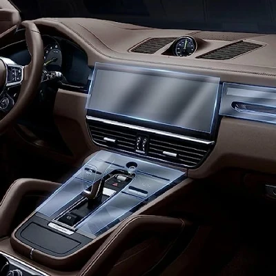 Abbildung von LAVIYE Auto Innenraum Mittelkonsole Transparent TPU Schutzfolie Anti Kratz Reparaturfolie Zubehör,Für Porsche Cayenne 2015 2023