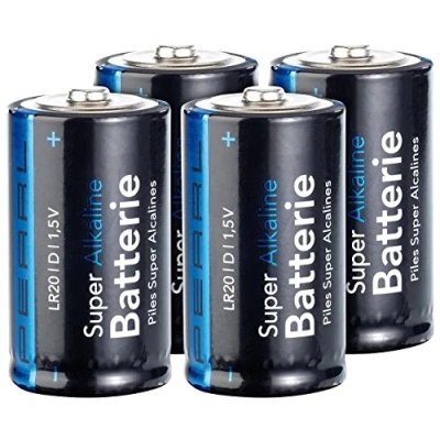 Abbildung von PEARL Batterien LR 20: Sparpack Alkaline Mono 1,5V Typ d im 4er Pack (Große Batterien, Spar, Taschenlampen)