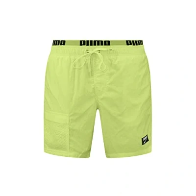 Abbildung von Puma SWIM MEN Utility Badeshorts, Herren, Größe: Large, Fast yellow