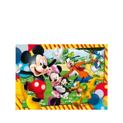 Abbildung von Lisciani DISNEY Mickey Mouse Puzzle 4 Puzzles mit 48 Teilen 2 in 1 doppelseitig Rückseite zum Ausmalen Lernspiel fördert die Kreativität ab Jahren hergestellt Italien